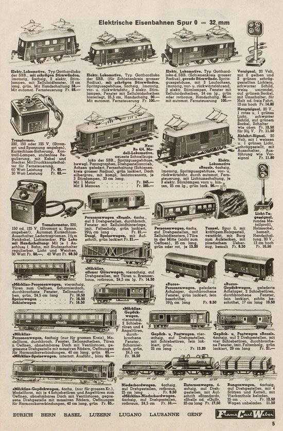 Franz Carl Weber Spielwaren Katalog 1947-1948