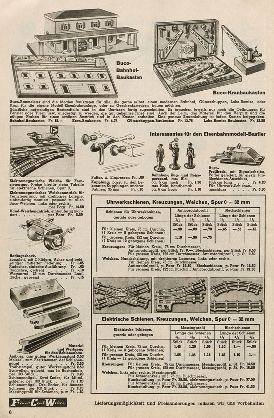 Franz Carl Weber Spielwaren Katalog 1947-1948