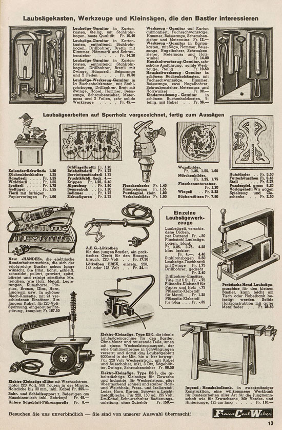 Franz Carl Weber Spielwaren Katalog 1947-1948