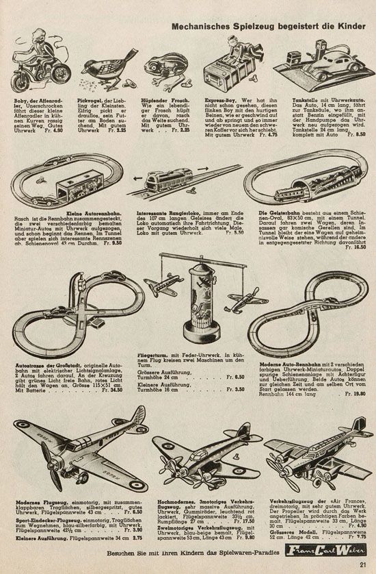 Franz Carl Weber Spielwaren Katalog 1947-1948