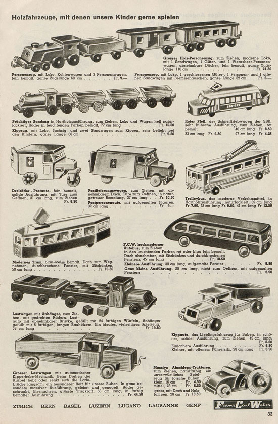 Franz Carl Weber Spielwaren Katalog 1947-1948