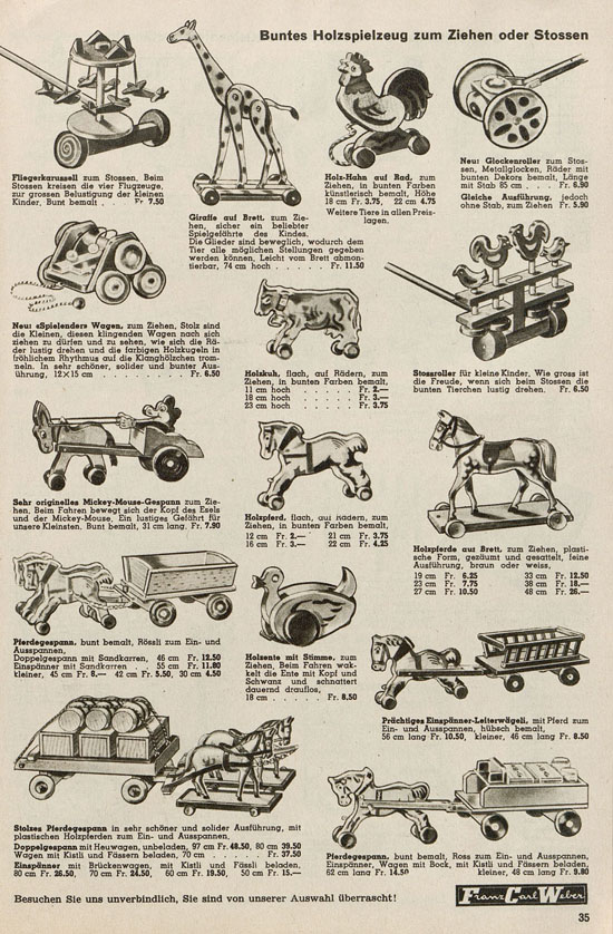 Franz Carl Weber Spielwaren Katalog 1947-1948