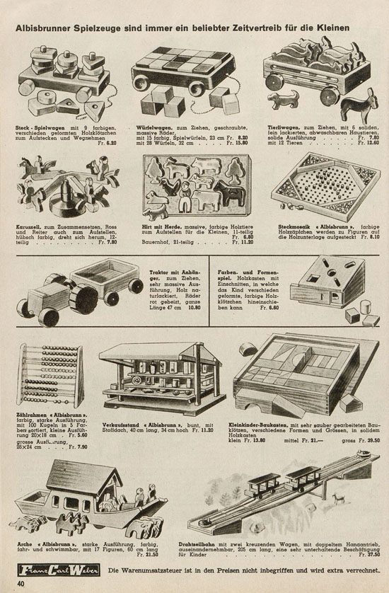 Franz Carl Weber Spielwaren Katalog 1947-1948