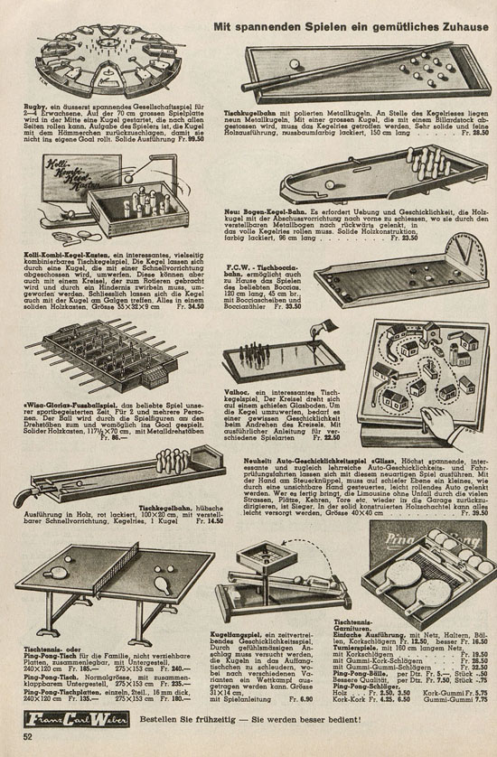 Franz Carl Weber Spielwaren Katalog 1947-1948