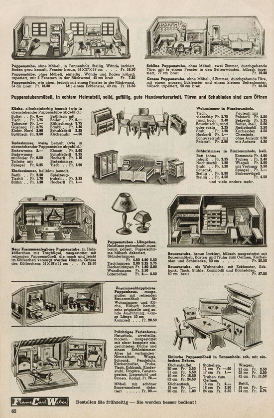 Franz Carl Weber Spielwaren Katalog 1947-1948