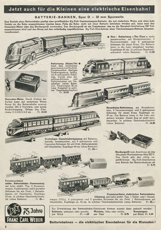 Franz Carl Weber AG Katalog Technische Spielwaren 1956 