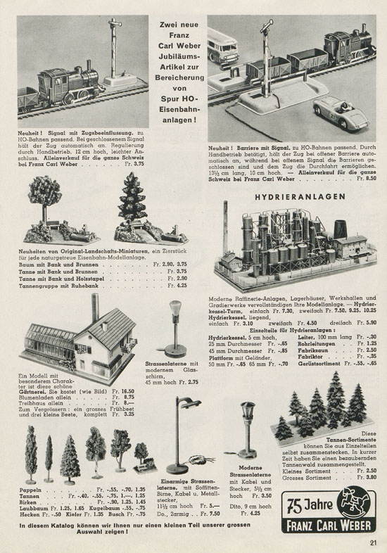 Franz Carl Weber AG Katalog Technische Spielwaren 1956 