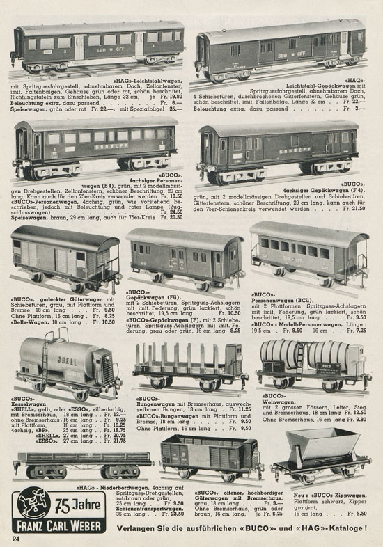 Franz Carl Weber AG Katalog Technische Spielwaren 1956 