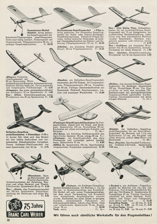 Franz Carl Weber AG Katalog Technische Spielwaren 1956 