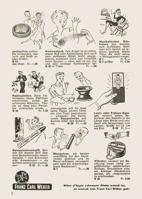 Franz Carl Weber Katalog Scherz und Unterhaltung 1959