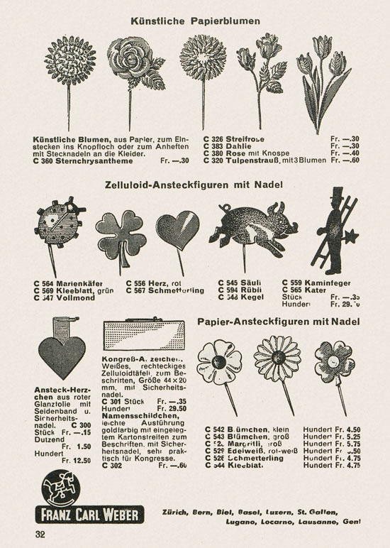 Franz Carl Weber Katalog Scherz und Unterhaltung 1959