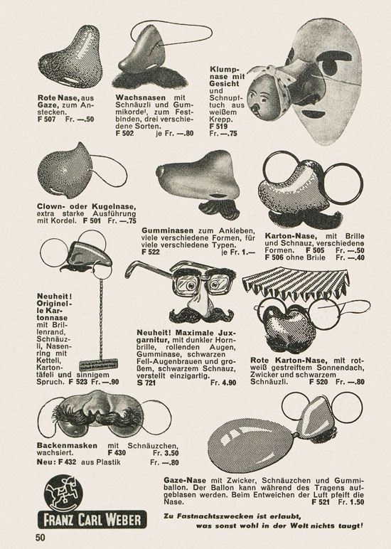 Franz Carl Weber Katalog Scherz und Unterhaltung 1959