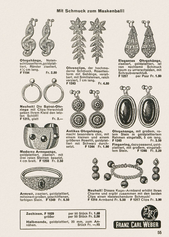 Franz Carl Weber Katalog Scherz und Unterhaltung 1959