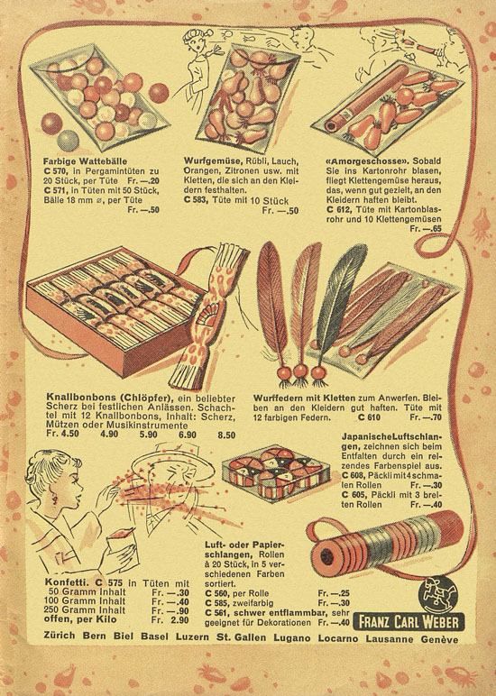 Franz Carl Weber Katalog Scherz und Unterhaltung 1959