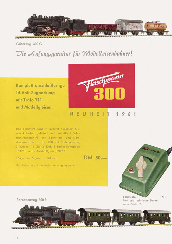 Seite 4 Fleischmann Katalog H0 1961-1962