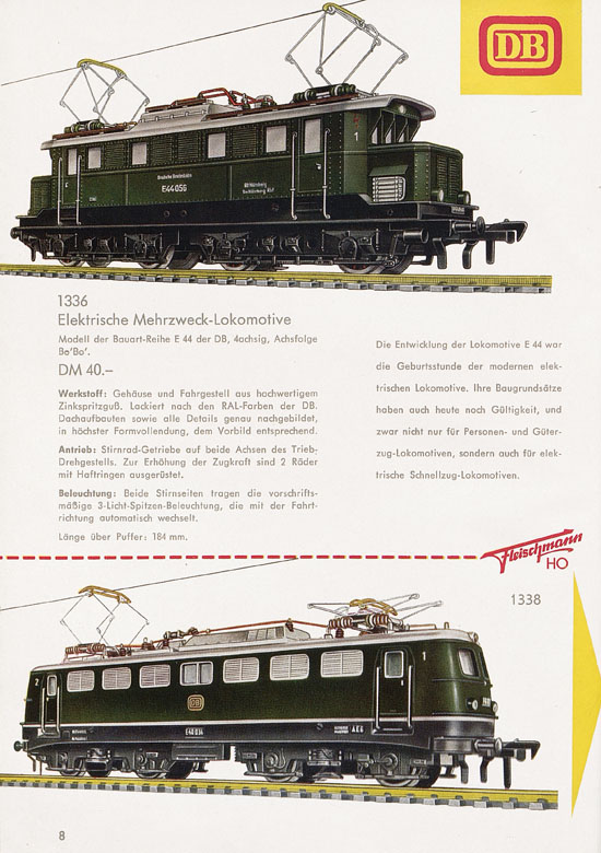 Seite 10 Fleischmann Katalog H0 1961-1962