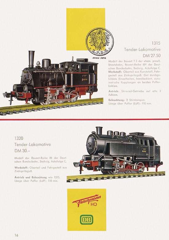 Seite 18 Fleischmann Katalog H0 1961-1962