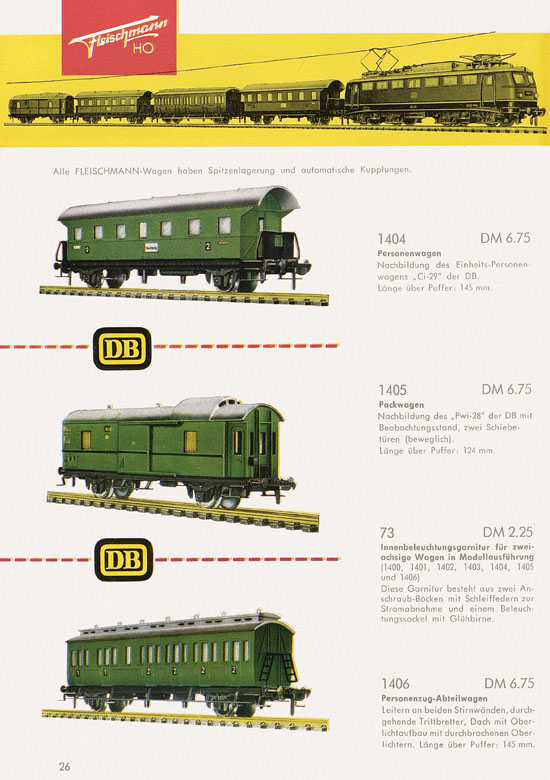 Seite 28 Fleischmann Katalog H0 1961-1962