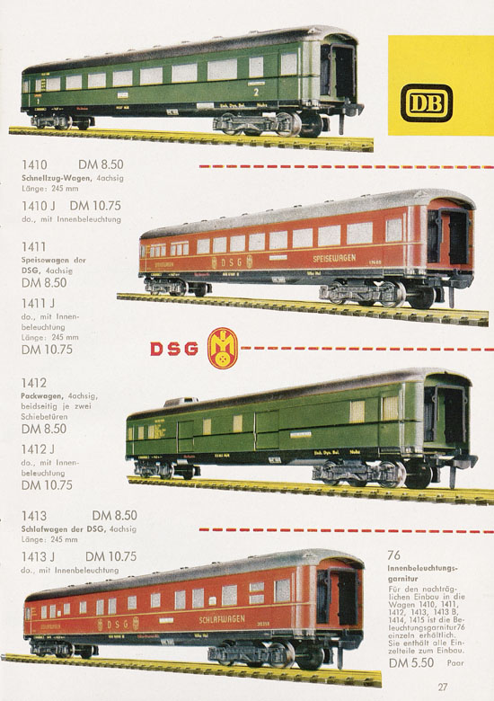 Seite 29 Fleischmann Katalog H0 1961-1962