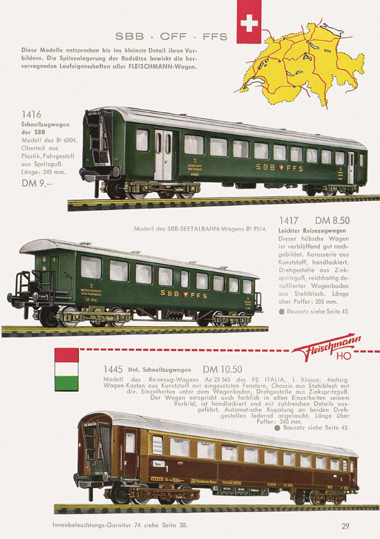 Seite 31 Fleischmann Katalog H0 1961-1962
