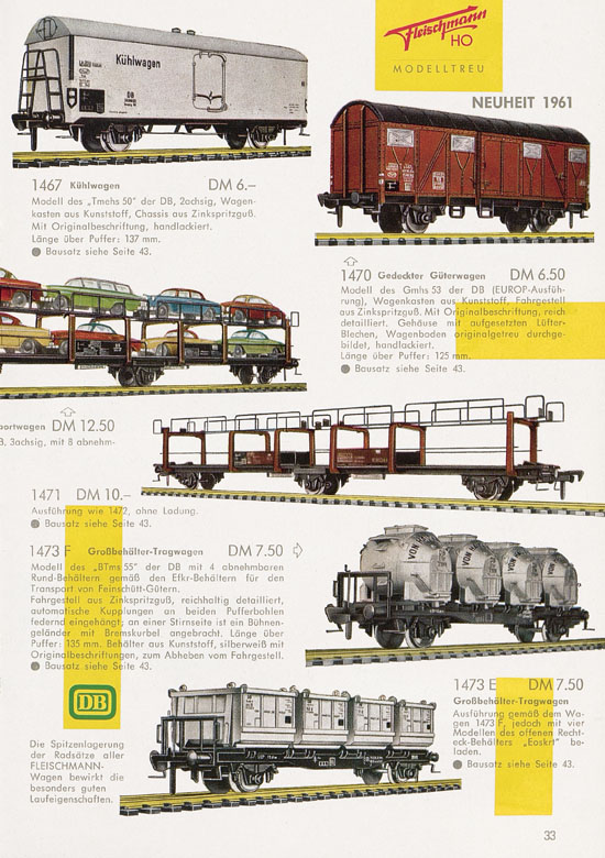 Fleischmann Katalog H0 1961-1962