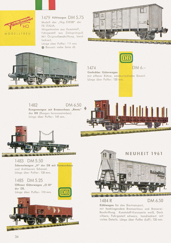 Fleischmann Katalog H0 1961-1962