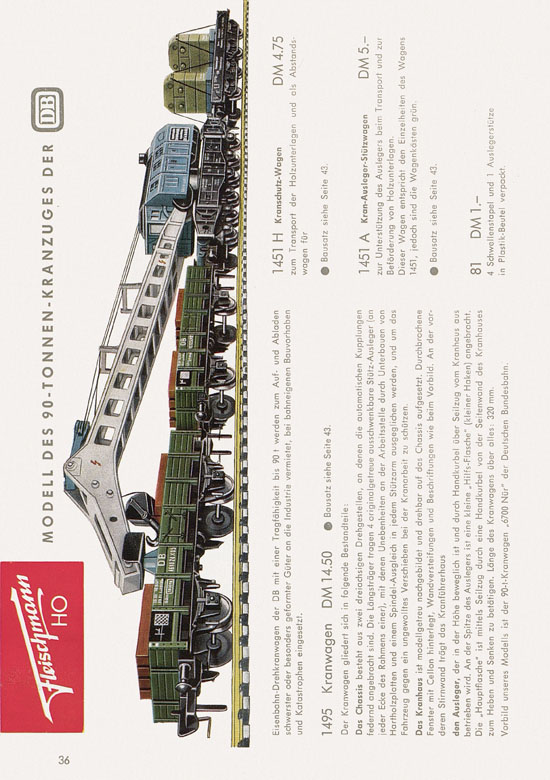 Seite 38 Fleischmann Katalog H0 1961-1962