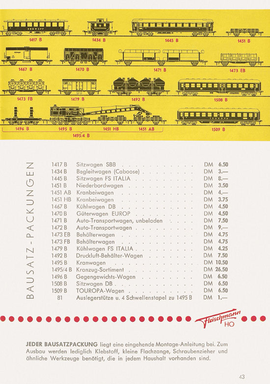 Seite 45 Fleischmann Katalog H0 1961-1962