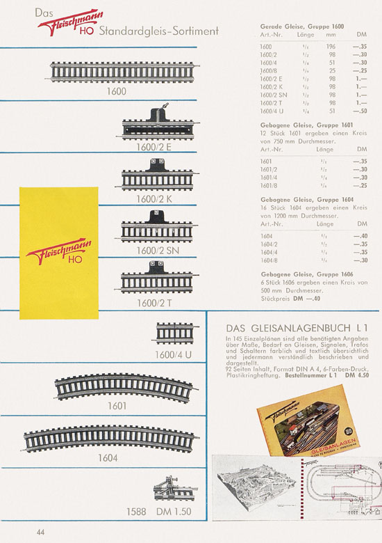 Fleischmann Katalog H0 1961-1962