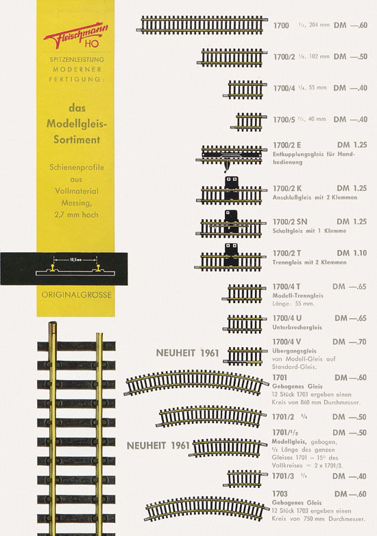 Fleischmann Katalog H0 1961-1962