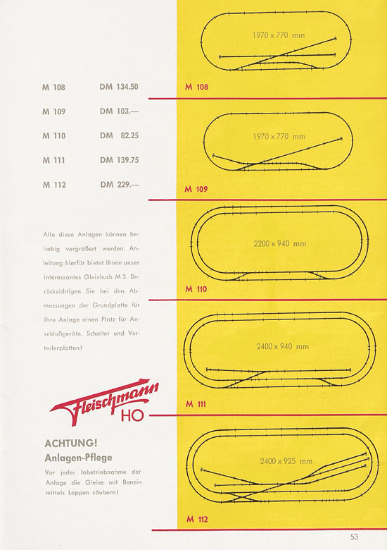 Seite 55 Fleischmann Katalog H0 1961-1962