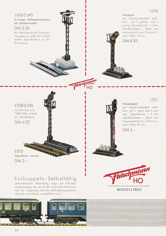 Fleischmann Katalog H0 1961-1962