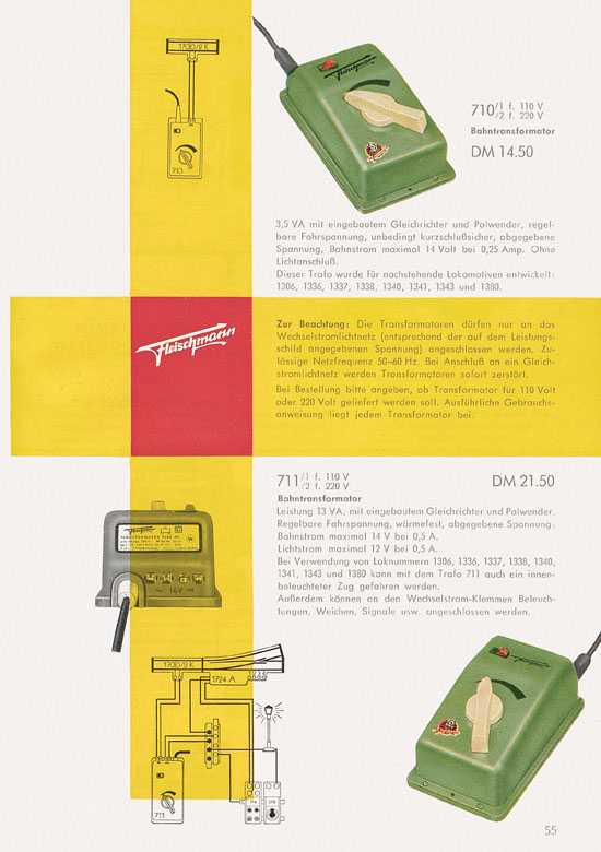 Seite 57 Fleischmann Katalog H0 1961-1962