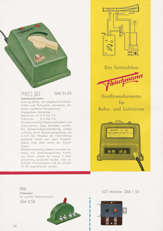 Seite 58 Fleischmann Katalog H0 1961-1962