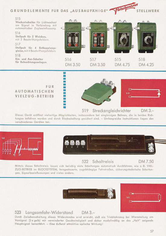 Seite 59 Fleischmann Katalog H0 1961-1962