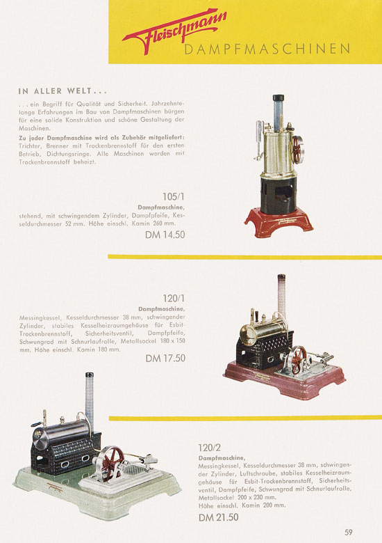 Seite 61 Fleischmann Katalog H0 1961-1962