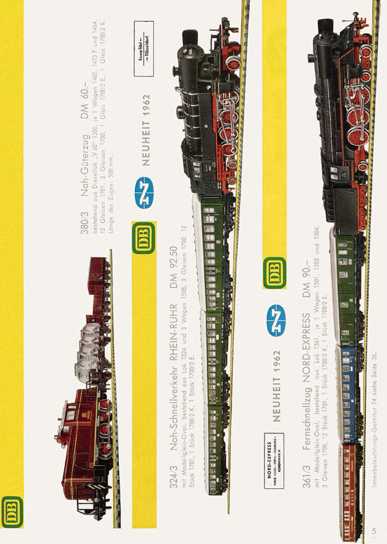 Seite 7 Fleischmann Katalog H0 1962-1963