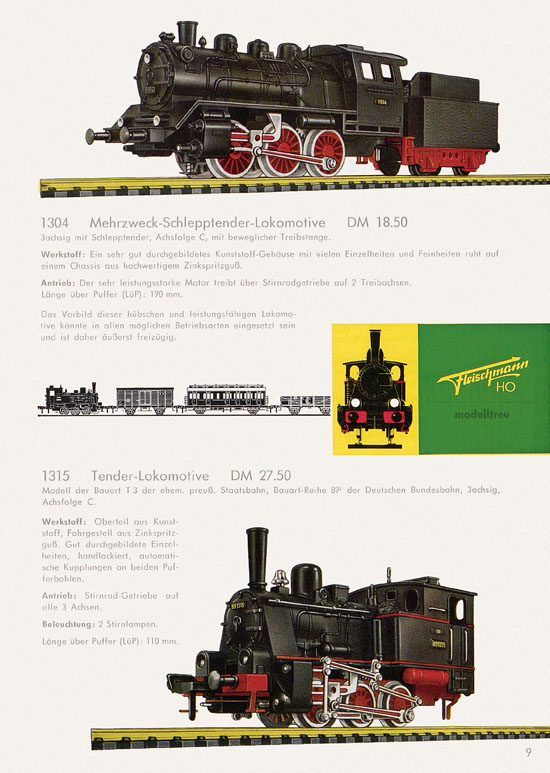 Seite 11 Fleischmann Katalog H0 1962-1963