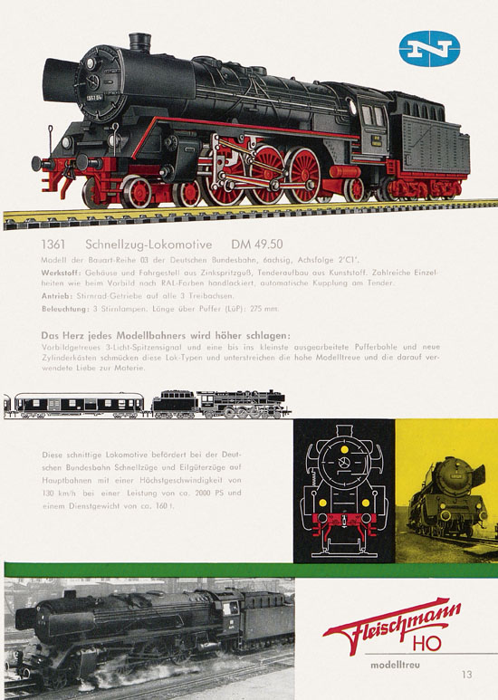 Seite 15 Fleischmann Katalog H0 1962-1963