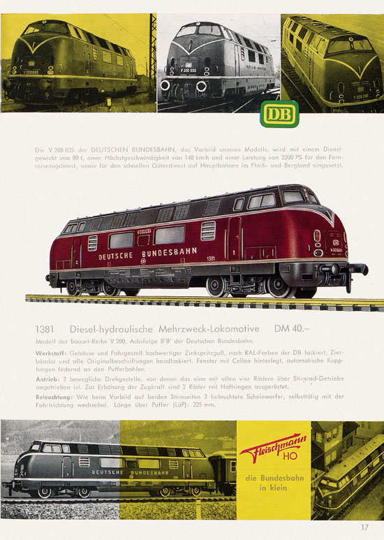 Fleischmann Katalog H0 1962-1963