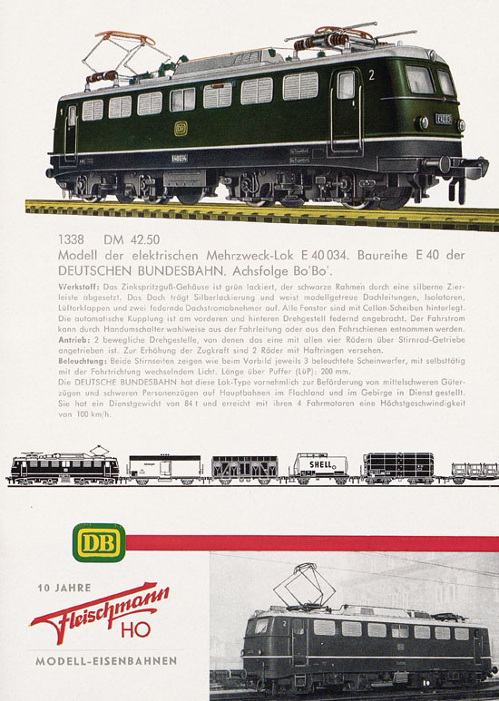 Fleischmann Katalog H0 1962-1963