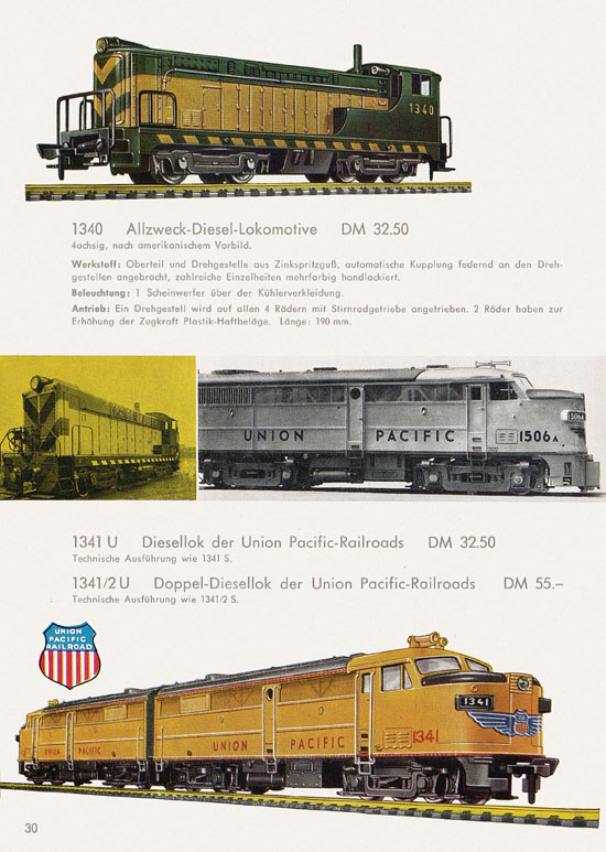 Seite 32 Fleischmann Katalog H0 1962-1963