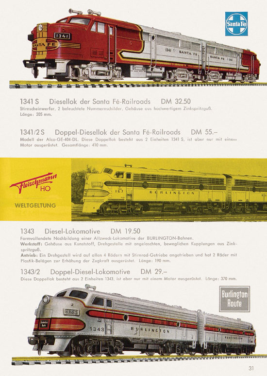 Seite 33 Fleischmann Katalog H0 1962-1963