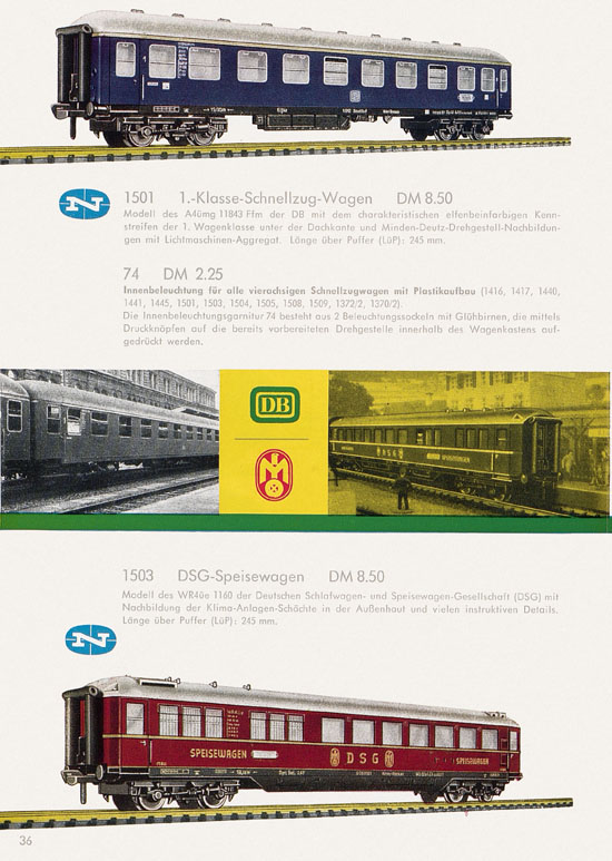 Seite 38 Fleischmann Katalog H0 1962-1963