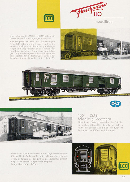 Seite 39 Fleischmann Katalog H0 1962-1963