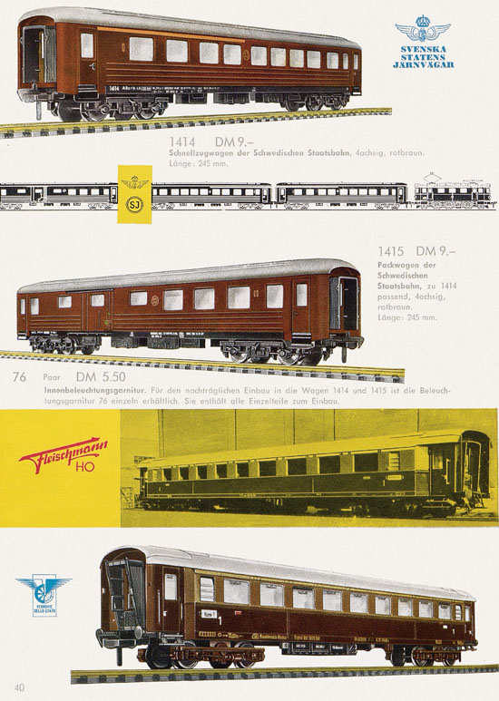 Seite 42 Fleischmann Katalog H0 1962-1963