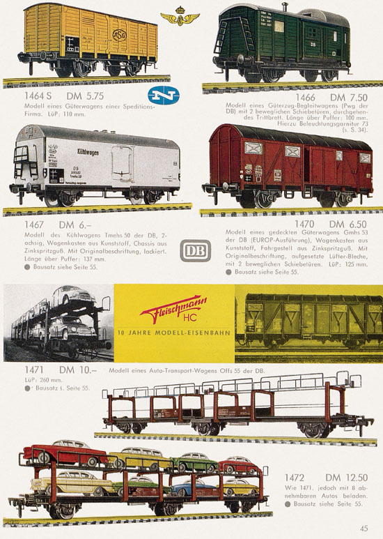 Seite 47 Fleischmann Katalog H0 1962-1963