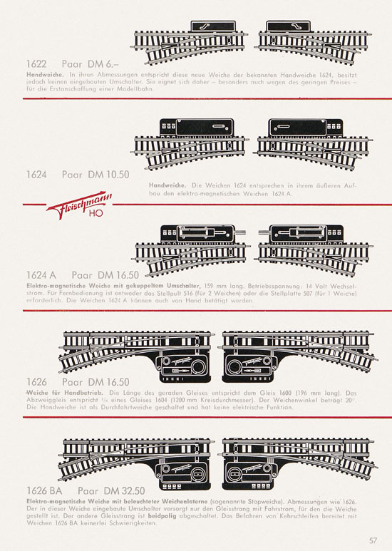 Seite 59 Fleischmann Katalog H0 1962-1963