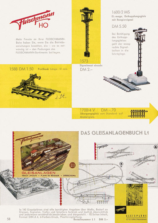 Seite 60 Fleischmann Katalog H0 1962-1963