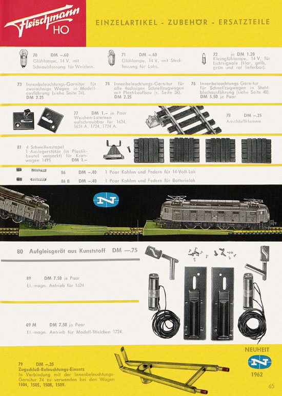 Seite 67 Fleischmann Katalog H0 1962-1963